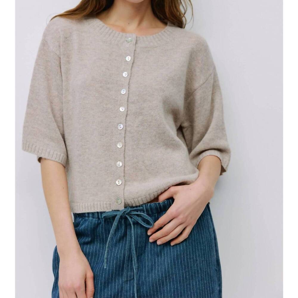 NEW MOD REF stacey button-front knit cardigan in … - image 1